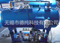 Fixed automatic oil collector & separator with induced gas flotation (compressed air powered) 